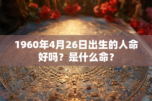 1960年4月26日出生的人命好吗？是什么命？