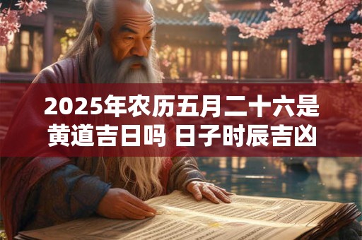 2025年农历五月二十六是黄道吉日吗 日子时辰吉凶