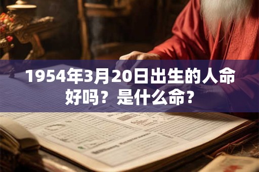 1954年3月20日出生的人命好吗？是什么命？