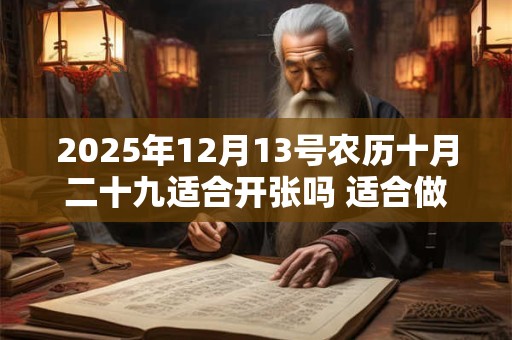 2025年12月13号农历十月二十九适合开张吗 适合做生意吗