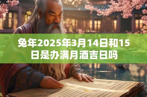 兔年2025年3月14日和15日是办满月酒吉日吗