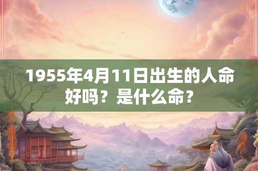 1955年4月11日出生的人命好吗？是什么命？