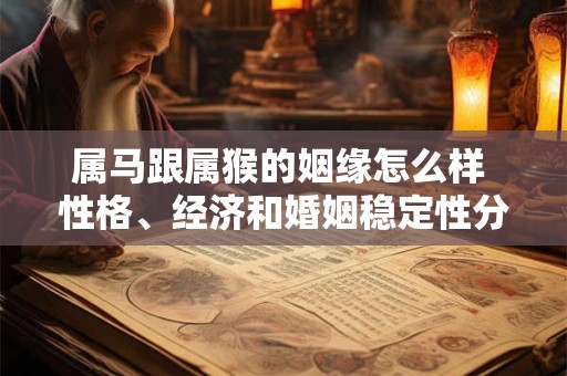 属马跟属猴的姻缘怎么样 性格、经济和婚姻稳定性分析