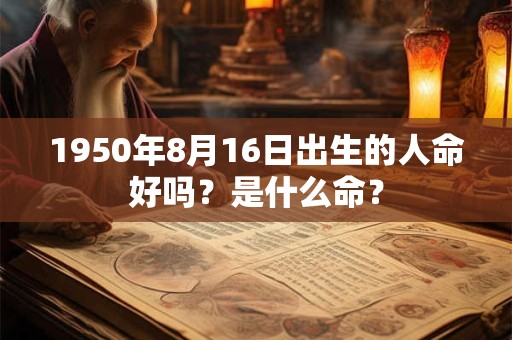 1950年8月16日出生的人命好吗？是什么命？