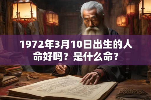 1972年3月10日出生的人命好吗？是什么命？