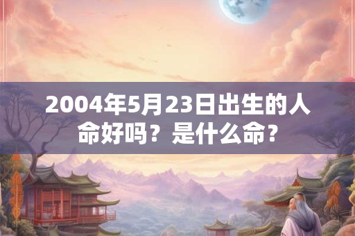 2004年5月23日出生的人命好吗？是什么命？