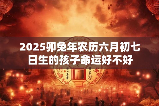 2025卯兔年农历六月初七日生的孩子命运好不好