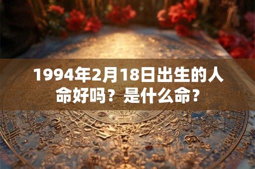 1994年2月18日出生的人命好吗？是什么命？