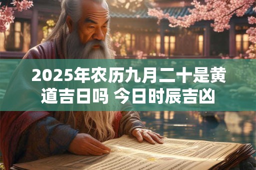 2025年农历九月二十是黄道吉日吗 今日时辰吉凶