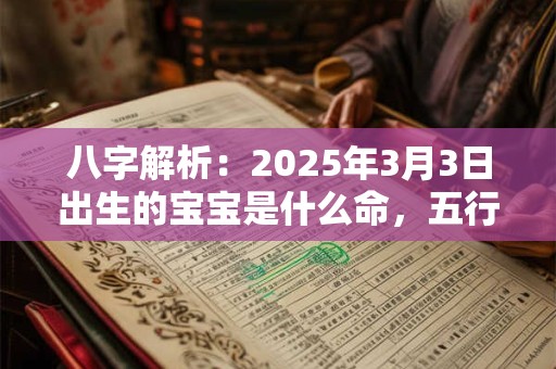 八字解析：2025年3月3日出生的宝宝是什么命，五行缺什么