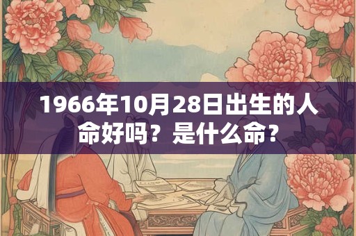 1966年10月28日出生的人命好吗？是什么命？