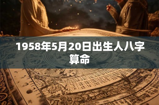 1958年5月20日出生人八字算命 1958年5月20日出生人八字算命