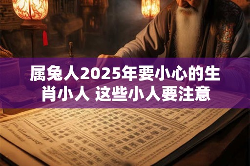 属兔人2025年要小心的生肖小人 这些小人要注意