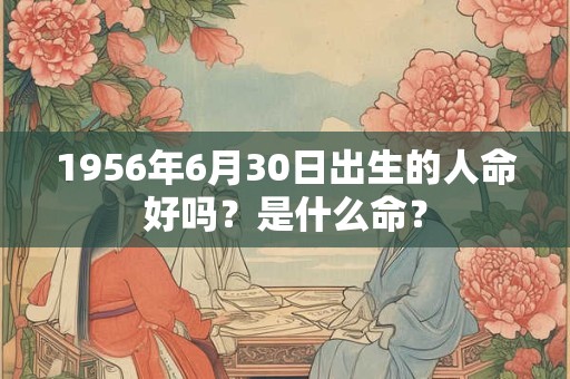 1956年6月30日出生的人命好吗？是什么命？