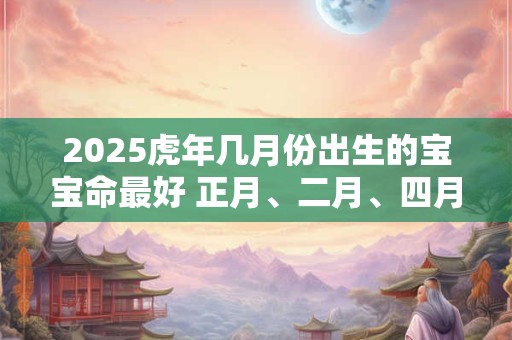 2025虎年几月份出生的宝宝命最好 正月、二月、四月