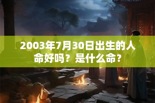 2003年7月30日出生的人命好吗？是什么命？