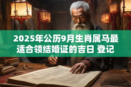 2025年公历9月生肖属马最适合领结婚证的吉日 登记领证良机