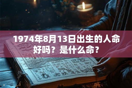1974年8月13日出生的人命好吗？是什么命？