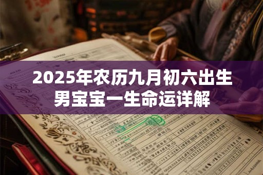 2026年农历九月初六出生男宝宝一生命运详解