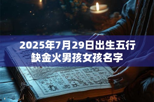 2025年7月29日出生五行缺金火男孩女孩名字