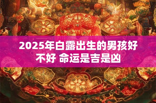 2025年白露出生的男孩好不好 命运是吉是凶