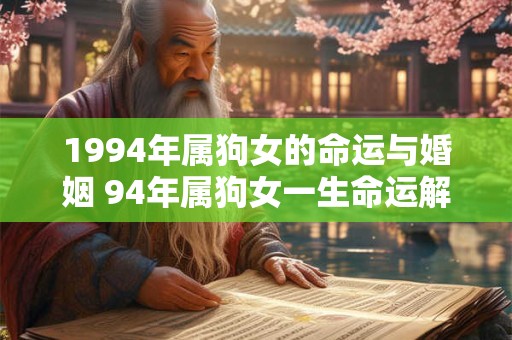 1994年属狗女的命运与婚姻 94年属狗女一生命运解析