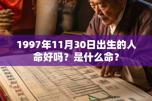 1997年11月30日出生的人命好吗？是什么命？