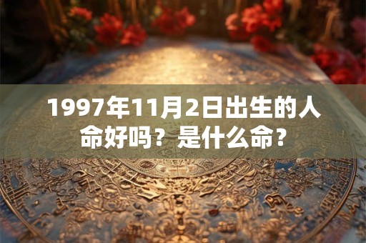 详细阅读:1997年11月2日出生的人命好吗?是什么命? 1997年11月2日出生的人命好吗?是什么命?