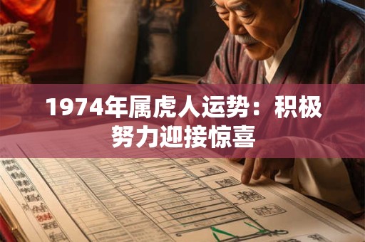 1974年属虎人运势：积极努力迎接惊喜