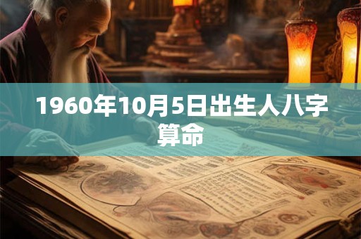 1960年10月5日出生人八字算命