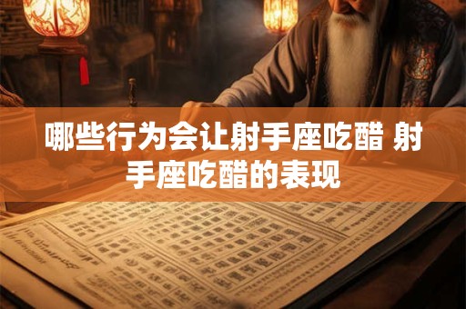 哪些行为会让射手座吃醋 射手座吃醋的表现