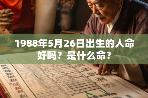 1988年5月26日出生的人命好吗？是什么命？