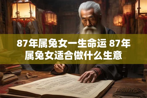 87年属兔女一生命运 87年属兔女适合做什么生意