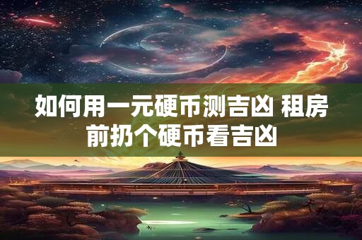 如何用一元硬币测吉凶 租房前扔个硬币看吉凶