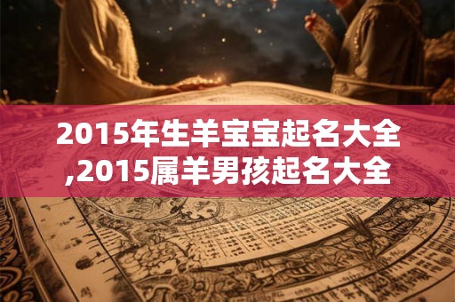 2015年生羊宝宝起名大全,2015属羊男孩起名大全