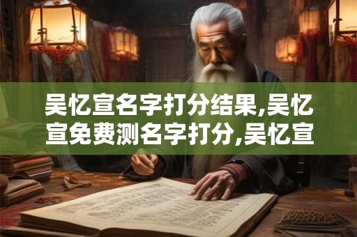 吴忆宣名字打分结果,吴忆宣免费测名字打分,吴忆宣周易免费测名字打分