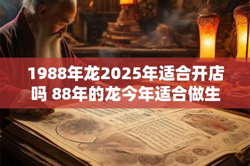1988年龙2025年适合开店吗 88年的龙今年适合做生意吗