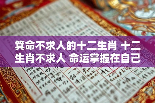 箕命不求人的十二生肖 十二生肖不求人 命运掌握在自己手中