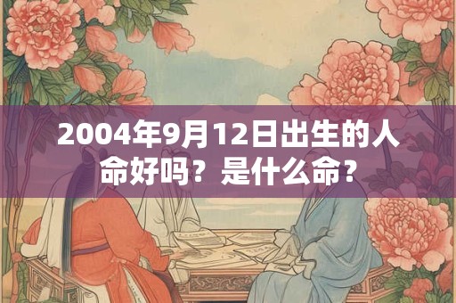 2004年9月12日出生的人命好吗？是什么命？