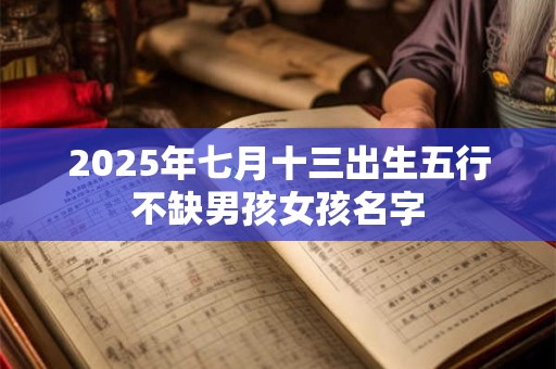 2025年七月十三出生五行不缺男孩女孩名字