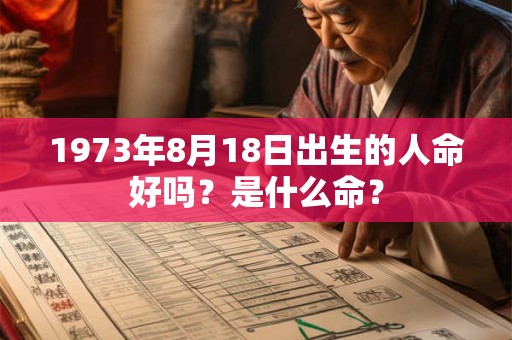 1973年8月18日出生的人命好吗？是什么命？