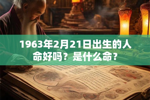 1963年2月21日出生的人命好吗？是什么命？