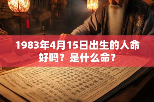 1983年4月15日出生的人命好吗？是什么命？