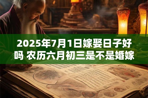 2025年7月1日嫁娶日子好吗 农历六月初三是不是婚嫁吉日