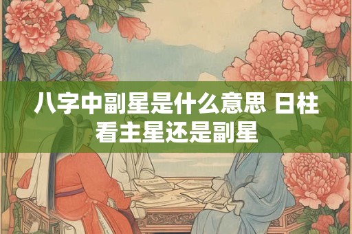 八字中副星是什么意思 日柱看主星还是副星