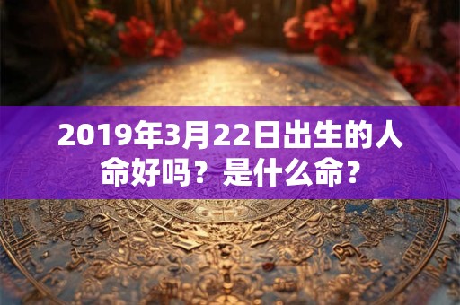 2019年3月22日出生的人命好吗？是什么命？