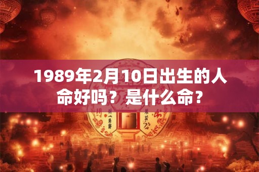 1989年2月10日出生的人命好吗？是什么命？