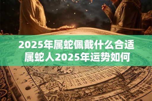 2025年属蛇佩戴什么合适 属蛇人2025年运势如何