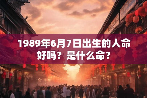 1989年6月7日出生的人命好吗？是什么命？