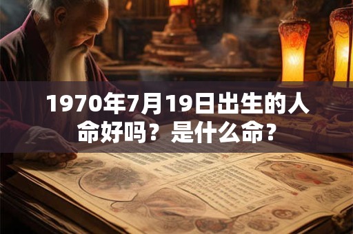 1970年7月19日出生的人命好吗？是什么命？